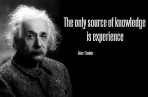 Einstein om viden kun opnåes gennem erfaring